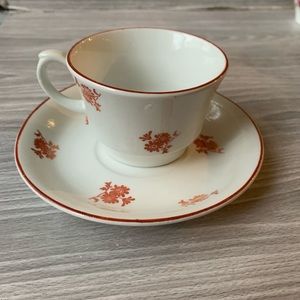 Rare! Arabia Finland Vintage Cocoa Coffee Tea Cup & Saucer MCM